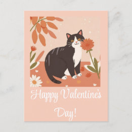 Cartes Pour Fêtes Annuelles Cute Kitten Heureuse Sainte-Valentin Chat Personna
