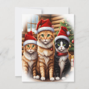 Cartes Pour Fêtes Annuelles Cute Kittens