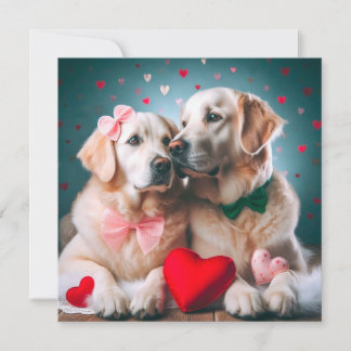 Cartes Pour Fêtes Annuelles Cute labrador couple valentine's day
