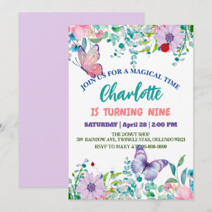 Cartes Pour Fêtes Annuelles Cute Ladybug Polka point floral Fleur Nom d'annive