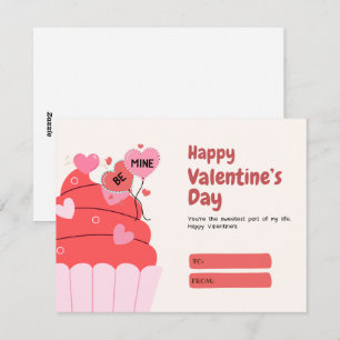 Cartes Pour Fêtes Annuelles Cute Love Red Hearts Romantique Enfants Classe Val