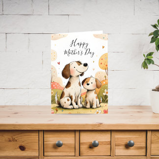 Cartes Pour Fêtes Annuelles Cute Mother’s Day Dog Card