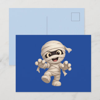 Cartes Pour Fêtes Annuelles Cute Mummy Halloween Cartoon Illustration