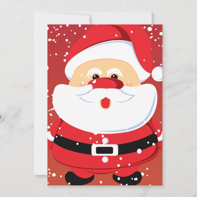 Cartes Pour Fêtes Annuelles Cute Noël du Père Noël (Devant)