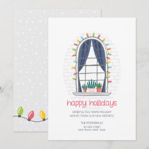 Cartes Pour Fêtes Annuelles Cute Nous avons Déménagé Nouvelle Maison Apparteme