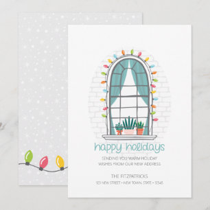 Cartes Pour Fêtes Annuelles Cute Nous avons Déménagé Nouvelle Maison Apparteme
