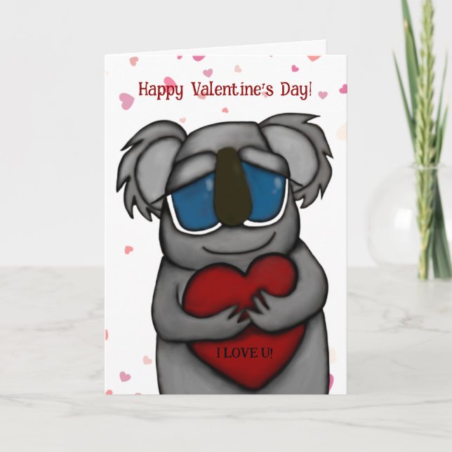 Cartes Pour Fêtes Annuelles Cute Ours Koala (Devant)