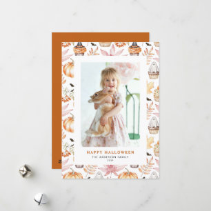 Cartes Pour Fêtes Annuelles Cute Pastel Éffrayant Cupcakes Happy Halloween Pho