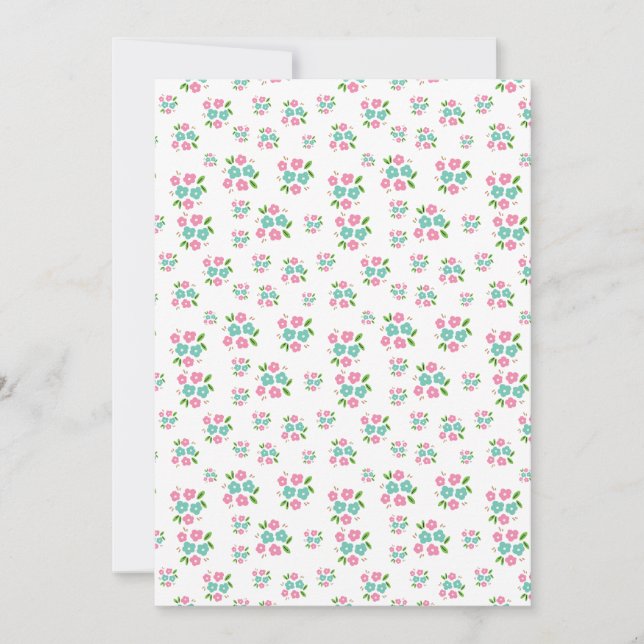 Cartes Pour Fêtes Annuelles Cute Pastel Rosebud  (Devant)