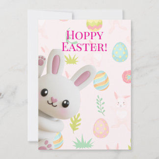 Cartes Pour Fêtes Annuelles Cute Peeking Bunny Hoppy Easter
