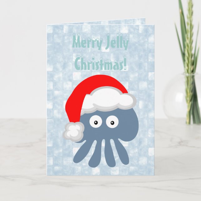 Cartes Pour Fêtes Annuelles Cute Père Noël Jellyfish Joyeuse Jelly Jelly Noël (Devant)