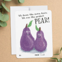 Cute Perfect Pear Pun Valentine's Day