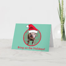 Cute Pig Père Noël - Turquoise et rouge