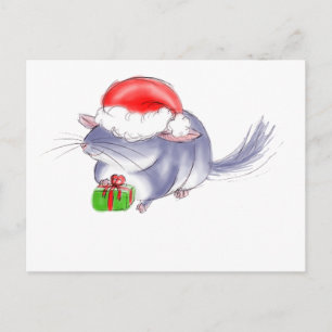Cartes Pour Fêtes Annuelles Cute Purple Chinchilla Christmas