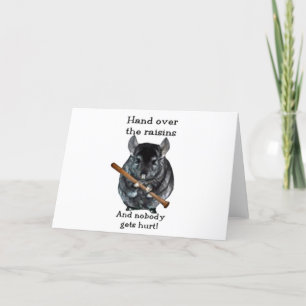 Cartes Pour Fêtes Annuelles Cute Raisin Mean Chinchilla