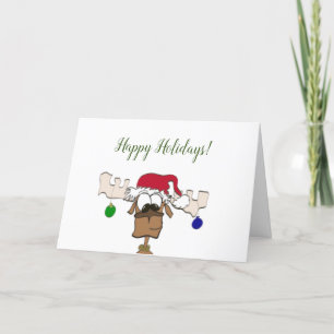 Cartes Pour Fêtes Annuelles Cute renne Festif