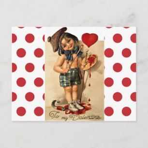 Cartes Pour Fêtes Annuelles Cute Retro Artist Girl Art Vintage