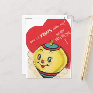 Cartes Pour Fêtes Annuelles Cute retro vintage haut Valentine