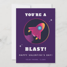 Cute Rocket Spaciliale Kids School Valentine's Day
