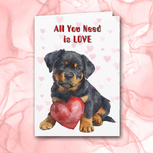 Cartes Pour Fêtes Annuelles Cute Rottweiler Chien Chien Chien Chien Chien Tout