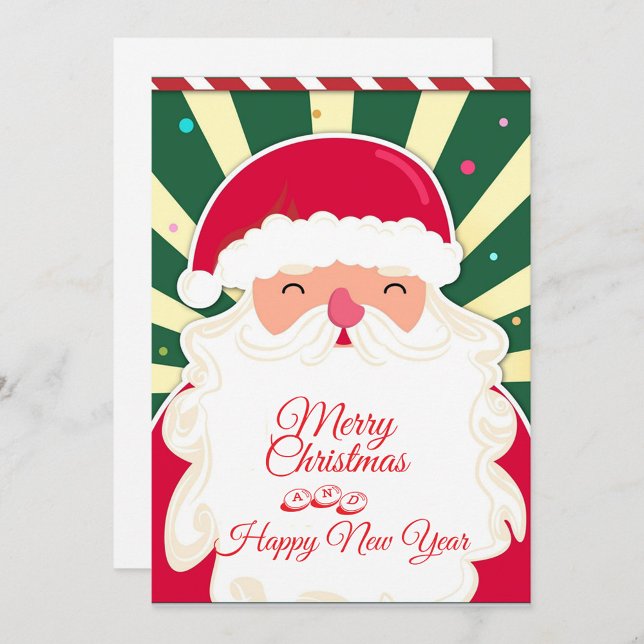Cartes Pour Fêtes Annuelles Cute Santa Claus (Merry Christmas and Happy New Year!)