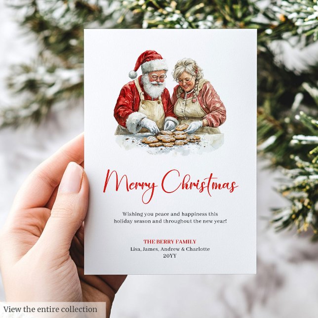 Cartes Pour Fêtes Annuelles Cute Santa Claus Kids Stylish Red Green Greeting  (Cute Santa Claus Kids Stylish Red Green Greeting Card)