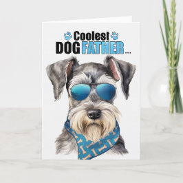 Cartes Pour Fêtes Annuelles Cute Schnauzer Chien Coolest Papa Fête des pères