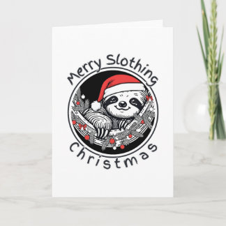 Cartes Pour Fêtes Annuelles Cute Sloth Christmas Card – Merry Slothing Xmas