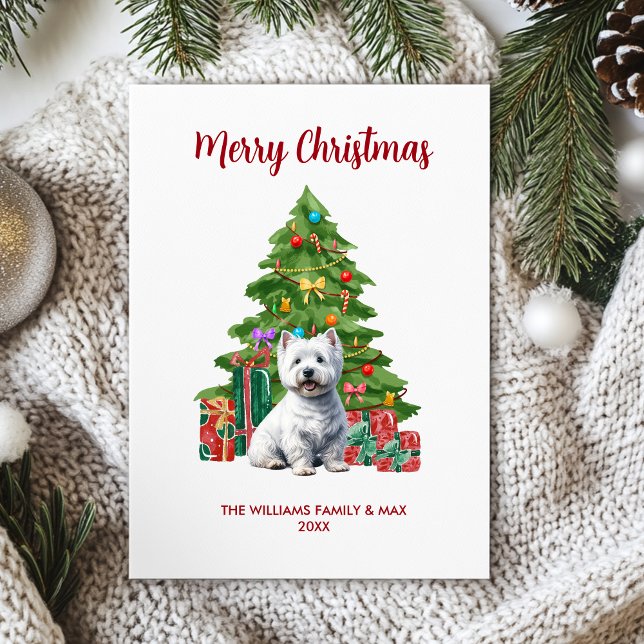 Cartes Pour Fêtes Annuelles Cute Terrier Personnalisé Chien Famille Noël (Créateur téléchargé)