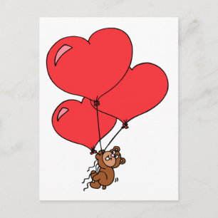 Cartes Pour Fêtes Annuelles Cute Valentine Amour Ours farci