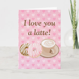 Cartes Pour Fêtes Annuelles Cute Valentine Latte