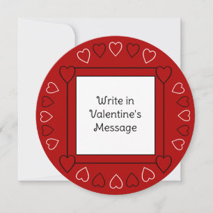 Cartes Pour Fêtes Annuelles Cute Valentine's Day Hearts Ajouter un message au 