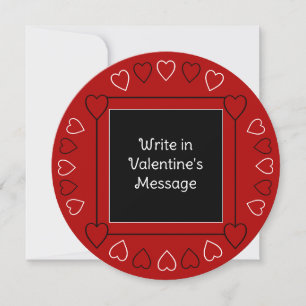 Cartes Pour Fêtes Annuelles Cute Valentine's Day Hearts Ajouter un message au 