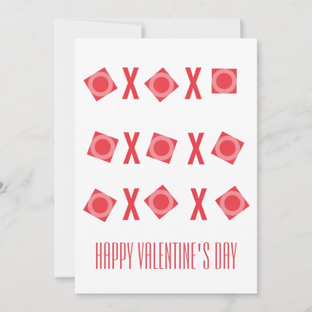 Cartes Pour Fêtes Annuelles Cute Valentines Hugs & Kisses XO (Devant)