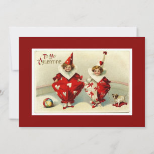 Cartes Pour Fêtes Annuelles Cute Valentines Vintages Enfants