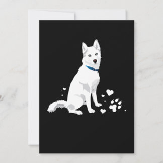 Cartes Pour Fêtes Annuelles Cute White Siberian Husky - Sweet White Snow Dog