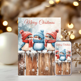 Cartes Pour Fêtes Annuelles Cute Winter Birds Christmas Cards