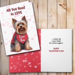 Cartes Pour Fêtes Annuelles Cute Yorkie Chien Tout Ce Dont Vous Avez Besoin Va