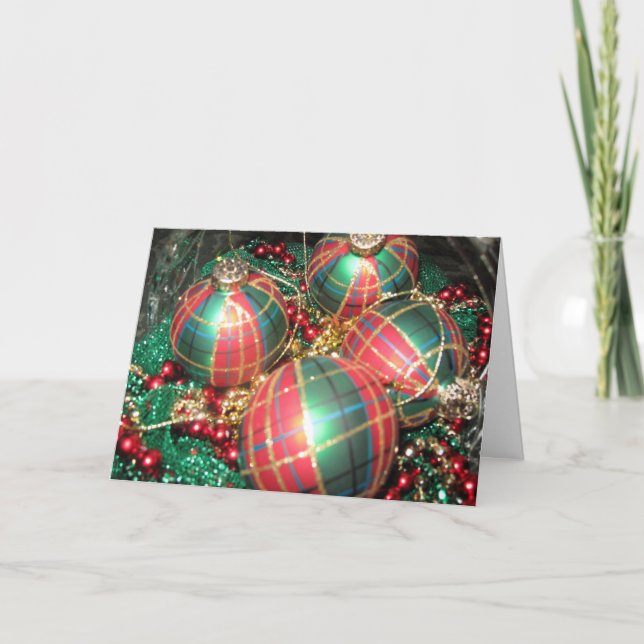 Cartes Pour Fêtes Annuelles Cuvette de couleurs de Noël (Devant)