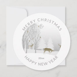 Cartes Pour Fêtes Annuelles Cycle moderne | Bois d'hiver blanc | Noël