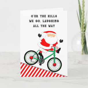 Cartes Pour Fêtes Annuelles Cyclisme drôle à vélo