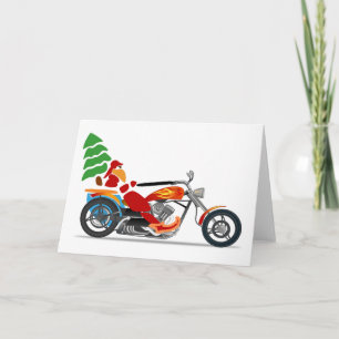 Cartes Pour Fêtes Annuelles Cycliste de Père Noël