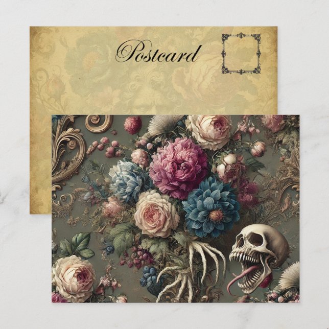 Cartes Pour Fêtes Annuelles Cynique du dimanche - gothique victorien (Devant / Derrière)