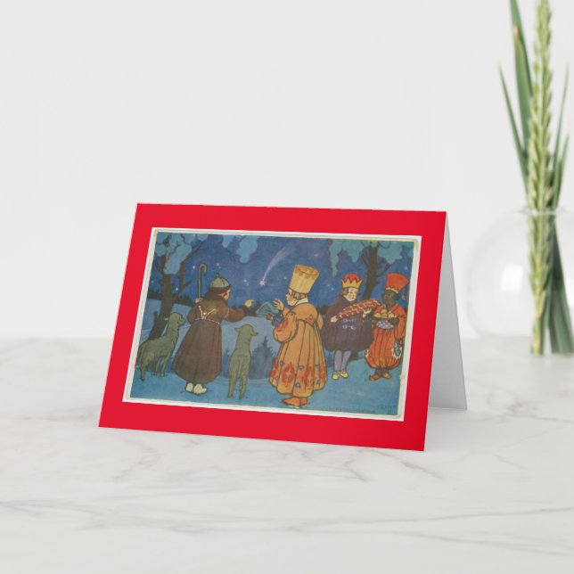 CARTES POUR FÊTES ANNUELLES CZECHOSLOVAKIAN CHRISTMAS FOLART (Devant)