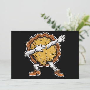 Cartes Pour Fêtes Annuelles Dabbing Tarte au Citrouille Jour de Thanksgiving 