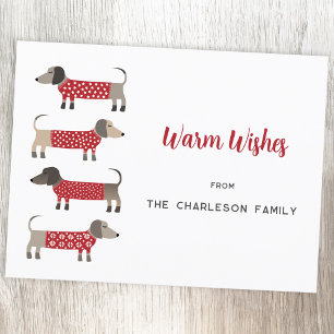 Cartes Pour Fêtes Annuelles Dachshund Chien amusant