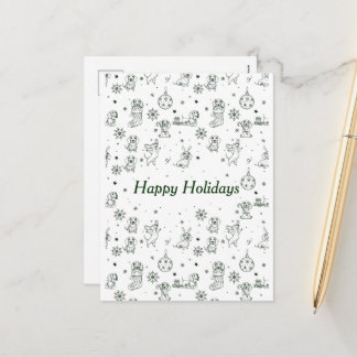 Cartes Pour Fêtes Annuelles Dachshund  Christmas pattern