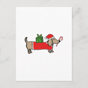 Cartes Pour Fêtes Annuelles Dachshund de Noël