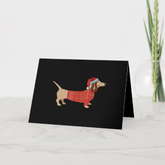 Cartes Pour Fêtes Annuelles Dachshund de Noël Weiner Doxie en Chien