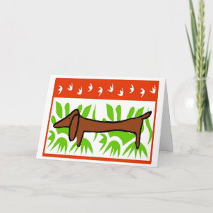 Cartes Pour Fêtes Annuelles Dachshund Joyeux Fêtes